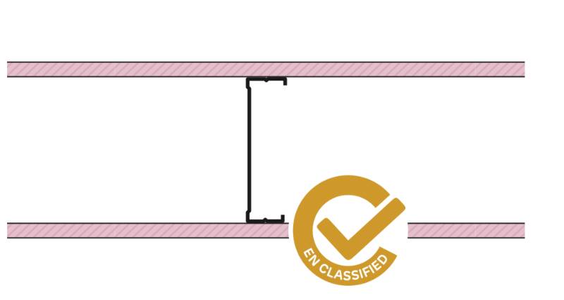 Siniat Single Frame Metal Stud Partition CS14R-15FMR - Metal Stud Partitioning