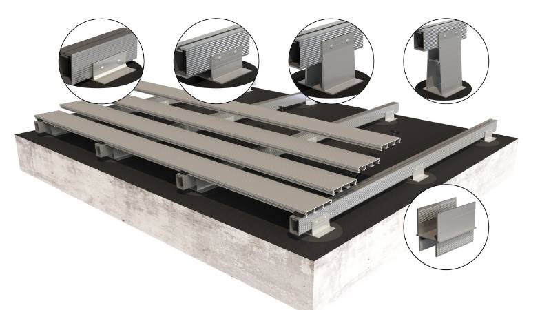 BoxRail Aluminium Decking Support System