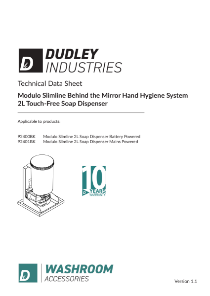Modulo Slimline Technical Data Sheet - 2L Soap