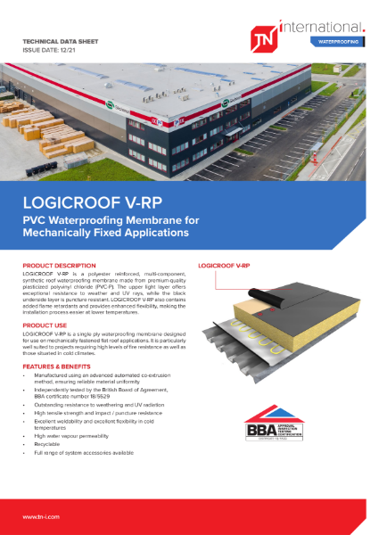 TNi LOGICROOF V-RP PVC Waterproofing Membrane - Datasheet