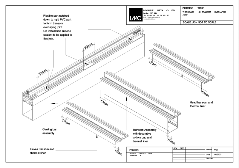 TG50 System - Transom drainage details