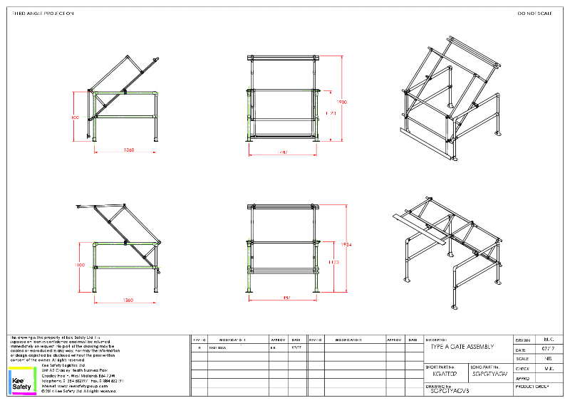 Kee Gate® Type A Pallet Gate Assembly