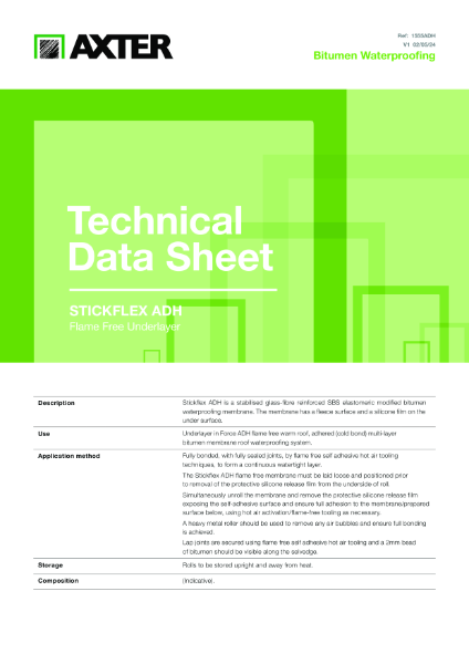 Stickflex ADH Technical Data Sheet