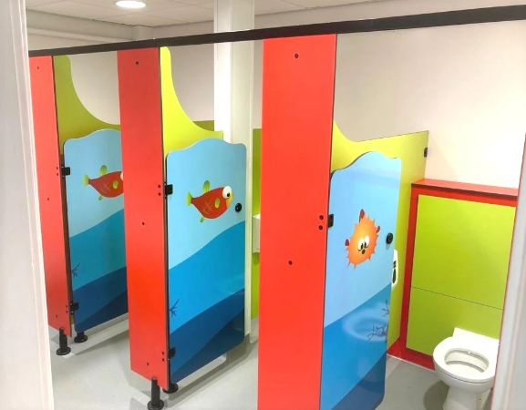 Rainbow School Toilet Cubicles - School Toilet Cubicles