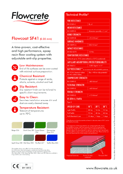 Flowcoat SF41 Datasheet