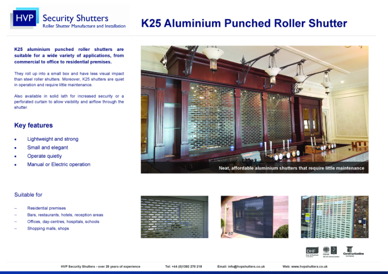 HVP Product Sheet - K25 Punched