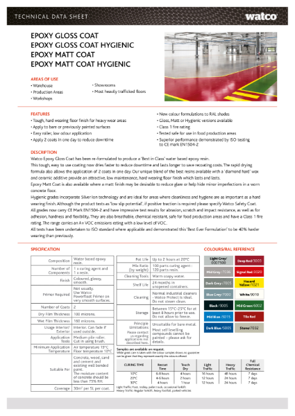 Epoxy Data Sheet , TECHNICAL DATA SHEET – QZEN