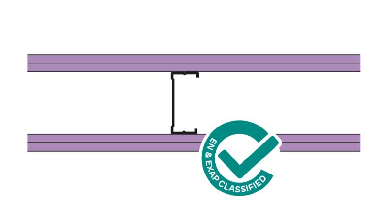 Siniat Single Frame Metal Stud Partition CS90R(400)-212WD - Metal Stud Partitioning