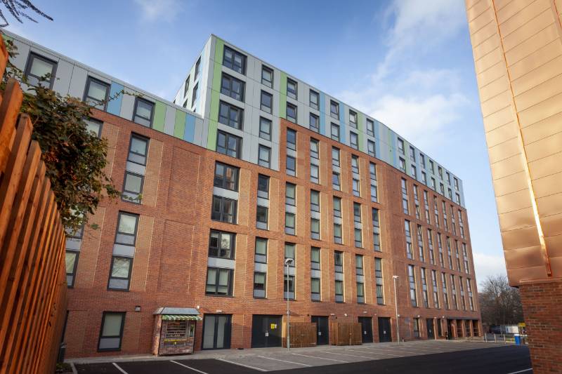 Profile 22 Flush Tilt and Turn windows have been used in the construction of flats for University of Derby students.