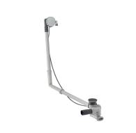 Geberit bathtub drain with turn handle and inlet, d52, length 73 cm, with ready-to-fit-set and straight connector