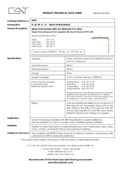 BN55 with Smooth Textured PVC Datasheet