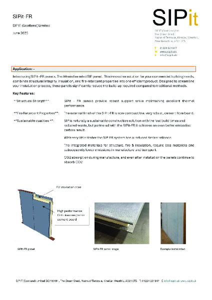 SIP IT FR Fire Panel Datasheet