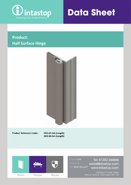 Data Sheet - Half Surface Hinge