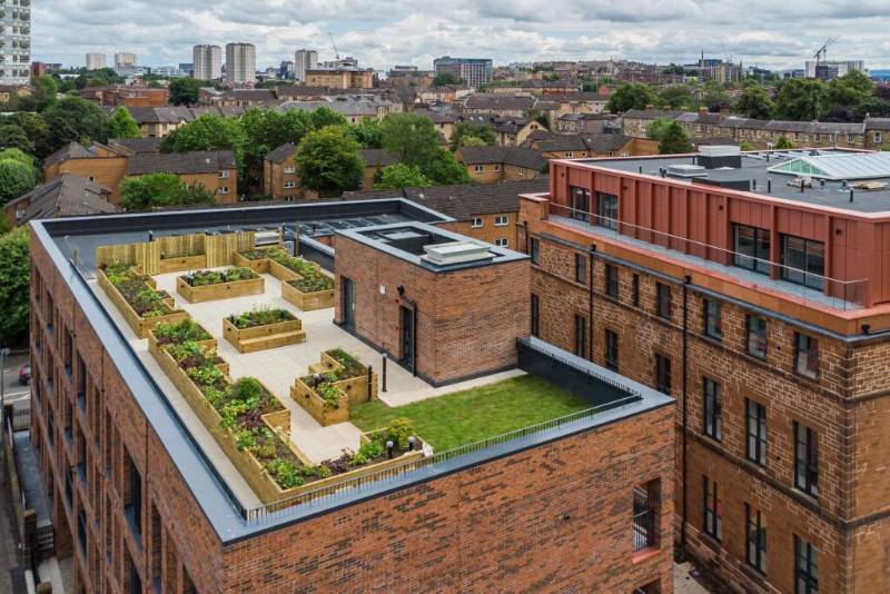 Napiershall Street, Glasgow Rooftop Raised Planters