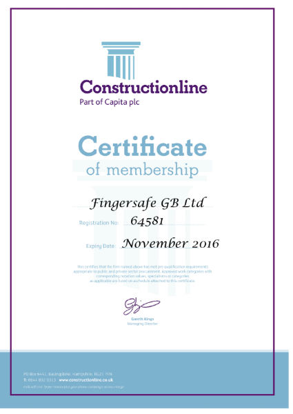 Constructionline Certificate 