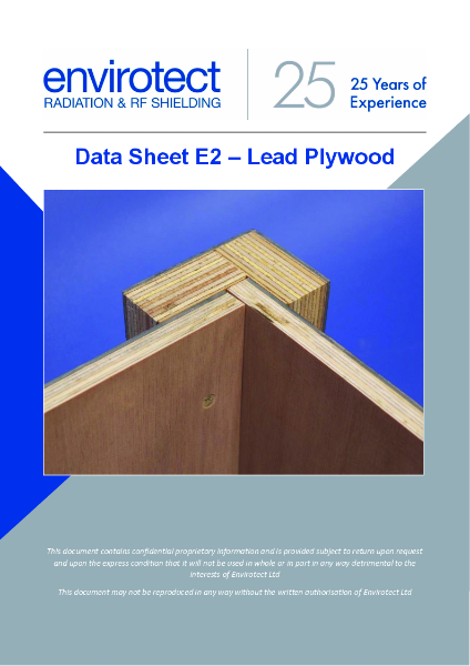 Lead Lined Panels - Plywood