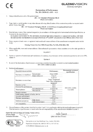 Pitchglaze Declaration of Performance for CE mark - 6-16-9.5 HS Laminated