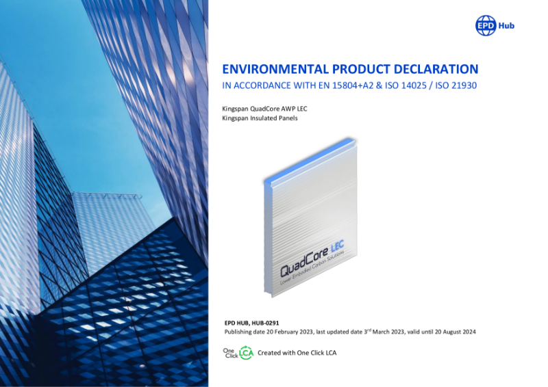 Environmental Product Declaration Kingspan Quadcore AWP LEC 