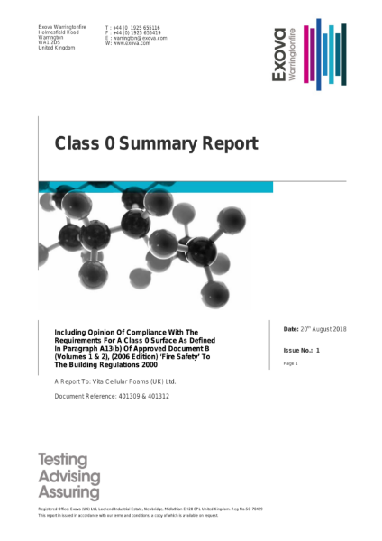 Class 'O' Summary Report 6mm Pyro-S