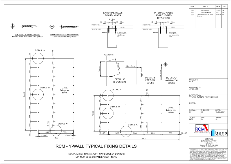 Board Fixing Guide - Y-Wall