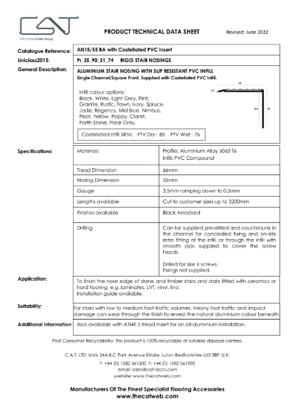 AN15 55 BA with Castellated PVC TDS