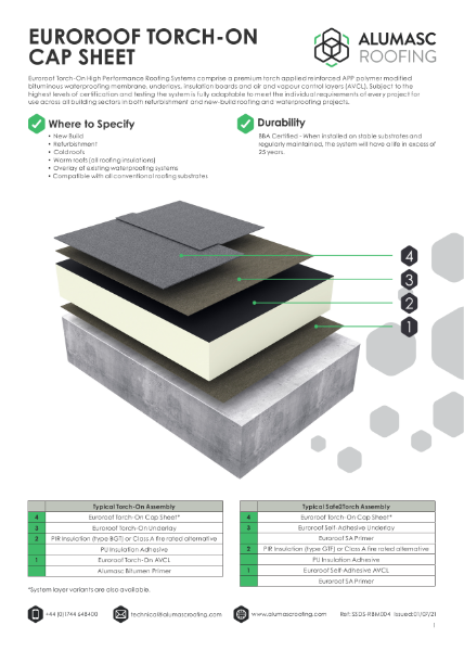 Euroroof Torch-On Bituminous Membrane Data Sheet