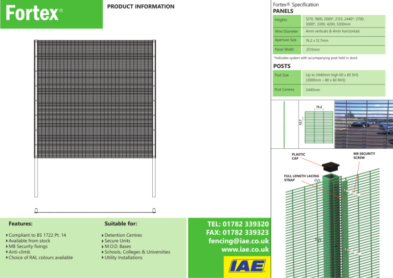 Fortex-PDF Specification Sheet