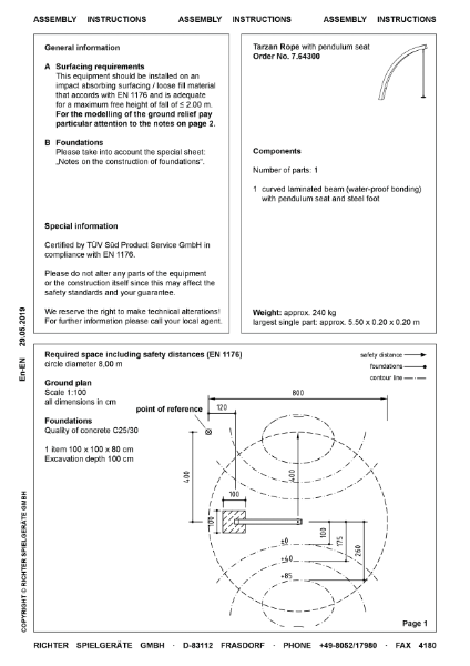 7.64300 - Tarzan Rope - Assembly Instructions