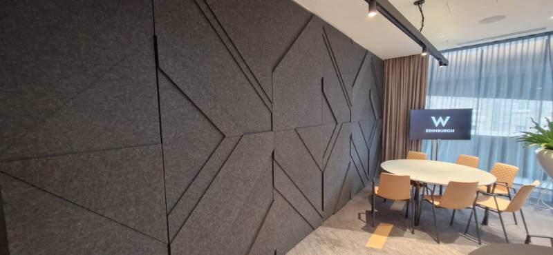 Dorma Variflex Semi Automatic Acoustic moveable wall -  Edinburgh W Hotel specifies Style for space division