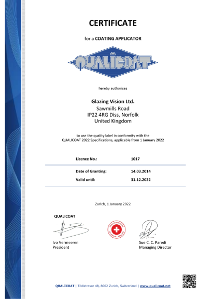 Qualicoat Certificate