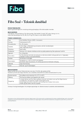 Teknisk Datablad Fibo Seal