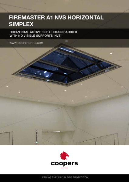 FireMasterR A1 NVS Horizontal Simplex Fire Curtain Barrier