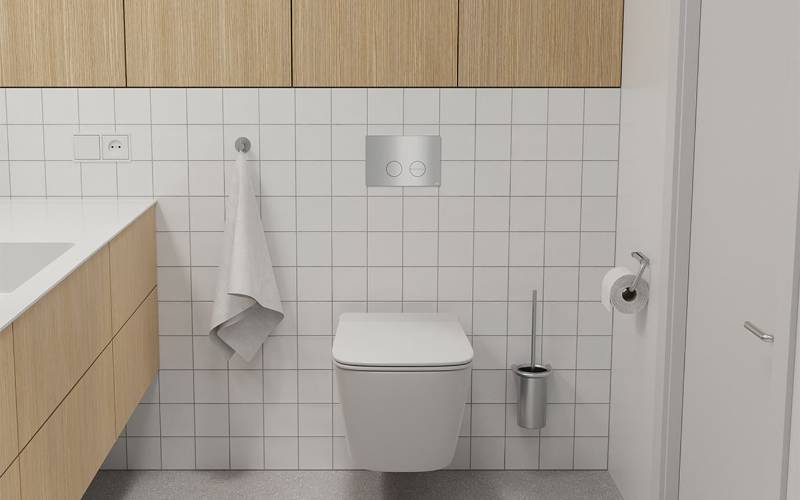 Qtoo collection: Flush plate 212x142 - Stainless Steel Flushing Plate