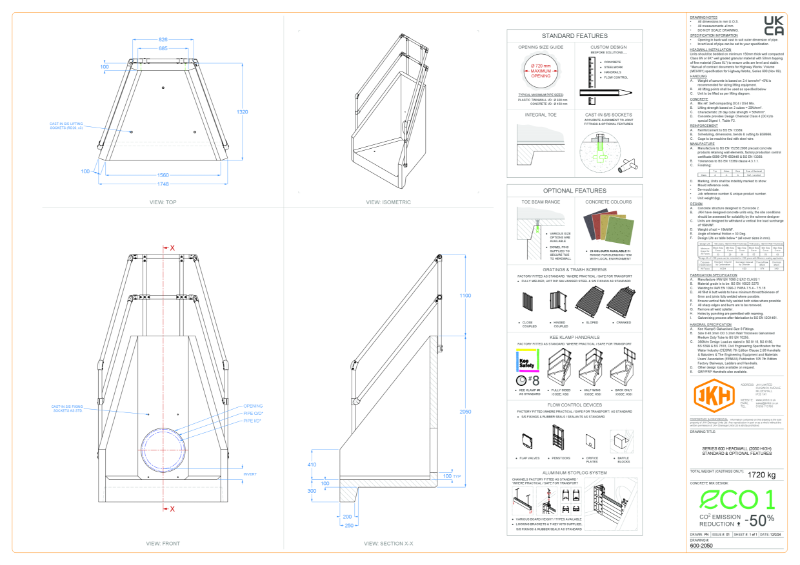 SERIES 600 HEADWALL (2050mm HIGH)