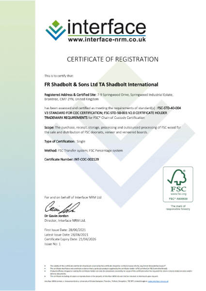 FSC Certificate