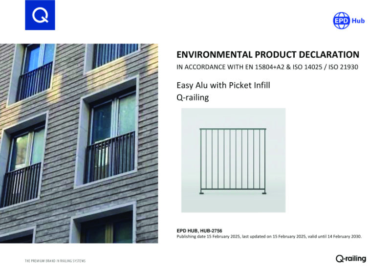 Environmental Product Declaration - Easy Alu with Picket Infill