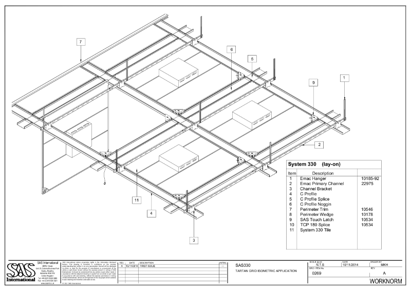 SAS330 - Tartan Grid Isometric Application