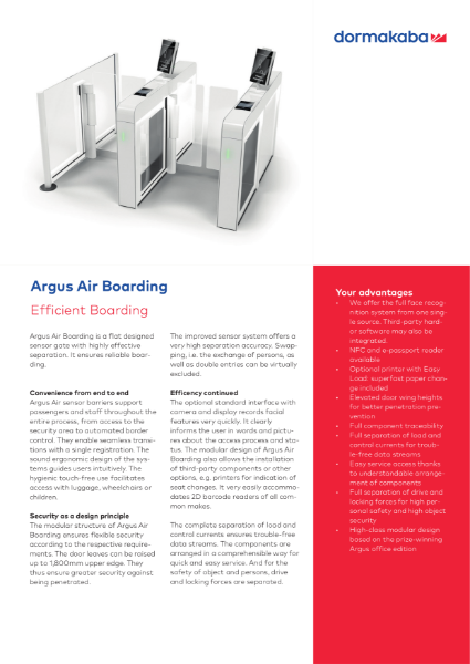 Argus Air Boarding Factsheet