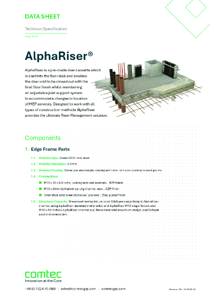 AlphaRiser - Technical Data Sheet