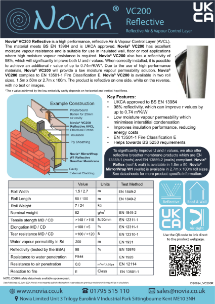 Novia VC200 Reflective Datasheet