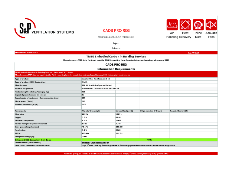 5153826300 - CADB-HE-D 21 LV PRO-REG VE Basic-Level TM65