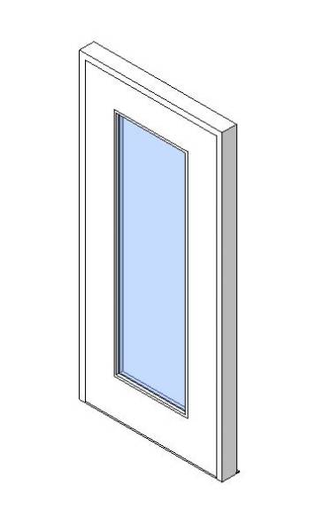 External Single Door, Vision Panel Style VP04