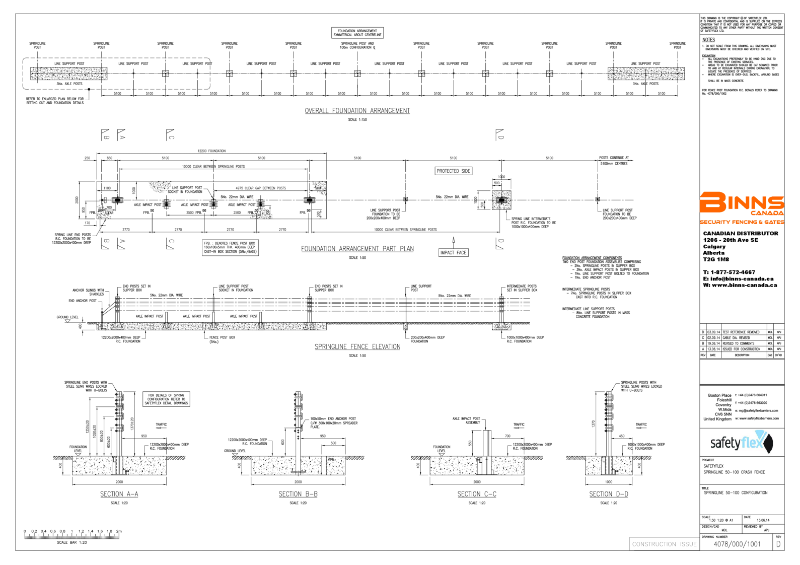 spring line 50 - 100 meter long