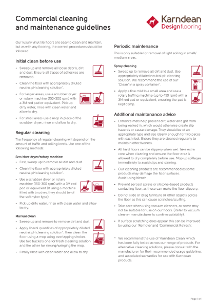 Commercial cleaning and maintenance guide