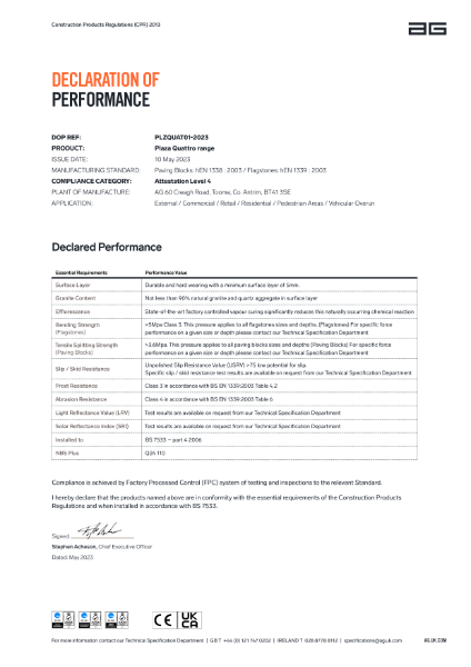 Plaza Quattro - Declaration of Performance