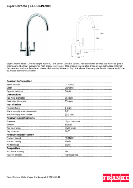 Product Sheet 115.0049.989