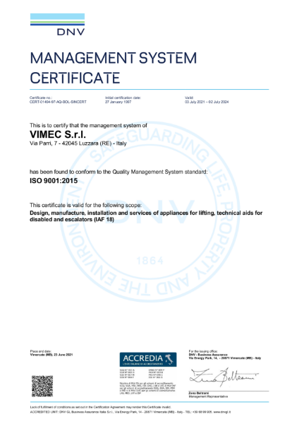 ISO 9001:2015 CERTIFICATE