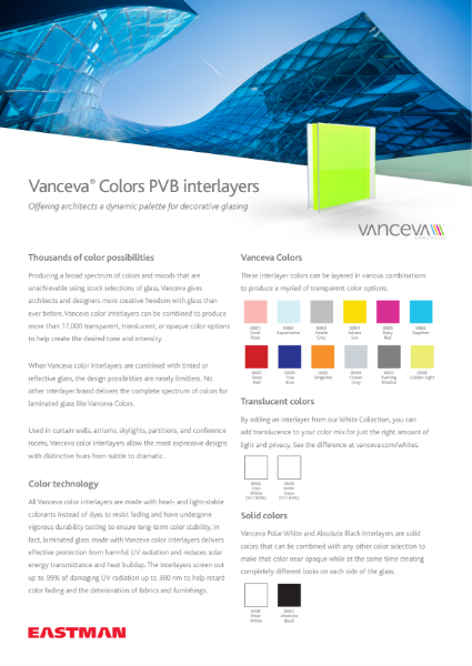Vanceva Product Bulletin