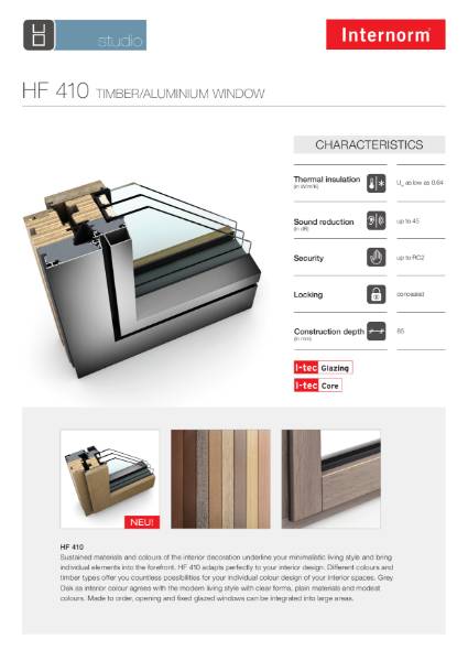 TIMBER/ALUMINIUM WINDOW HF410