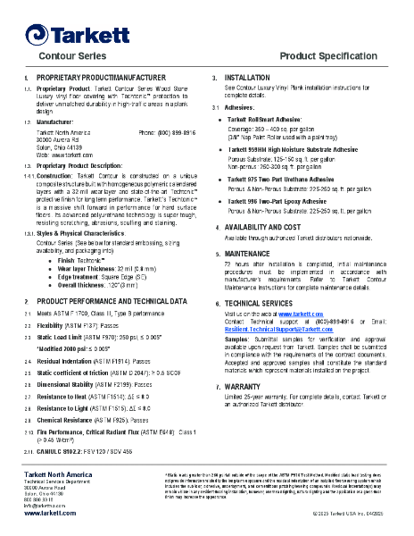 Wildcraft Maple - Technical Data Sheet